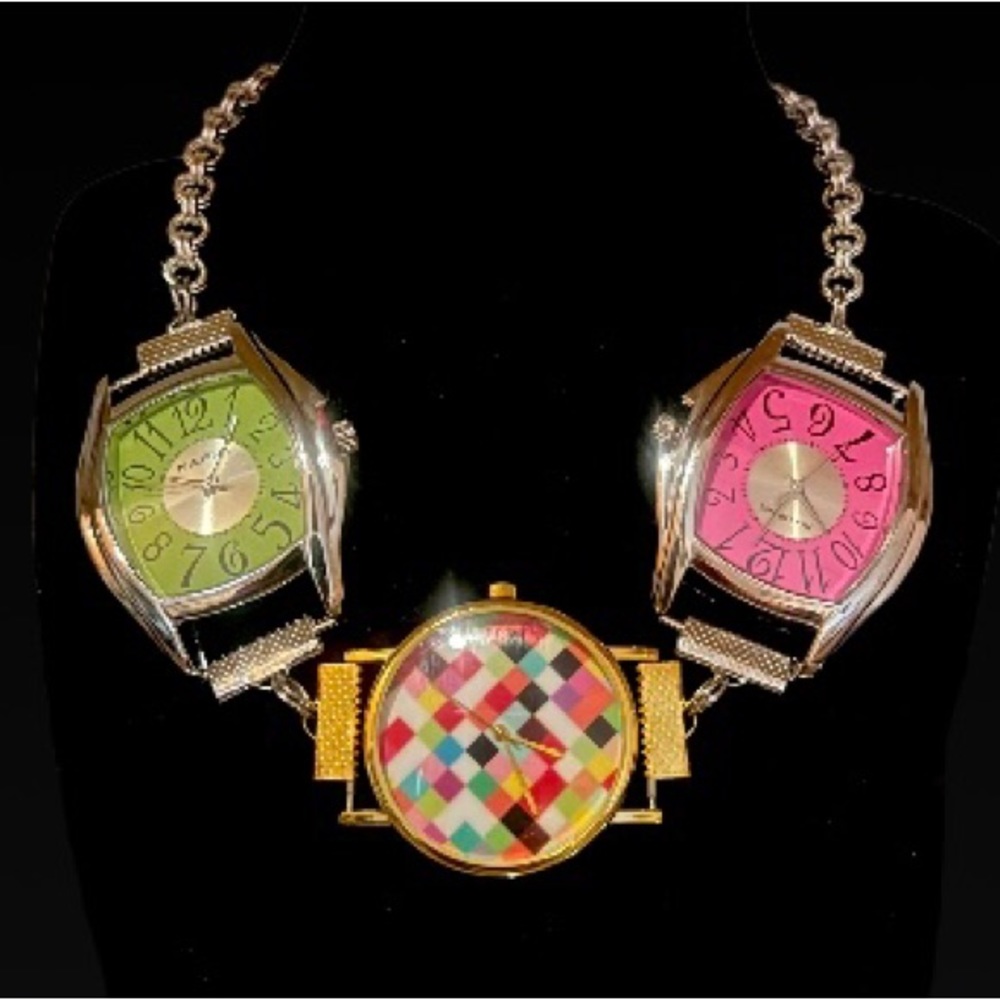 Handmade watch choker necklace